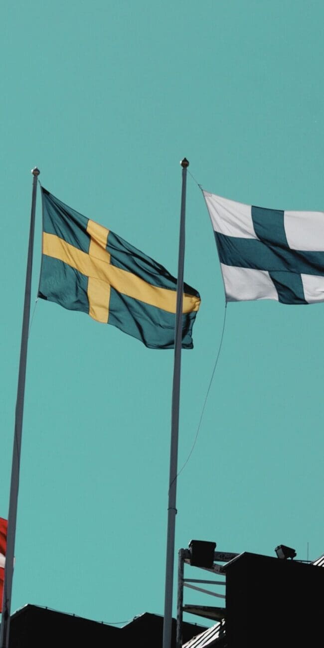 Nordic country flags representing Navitas Resourcing Group’s contract-led recruitment expertise across the Nordics energy and infrastructure market