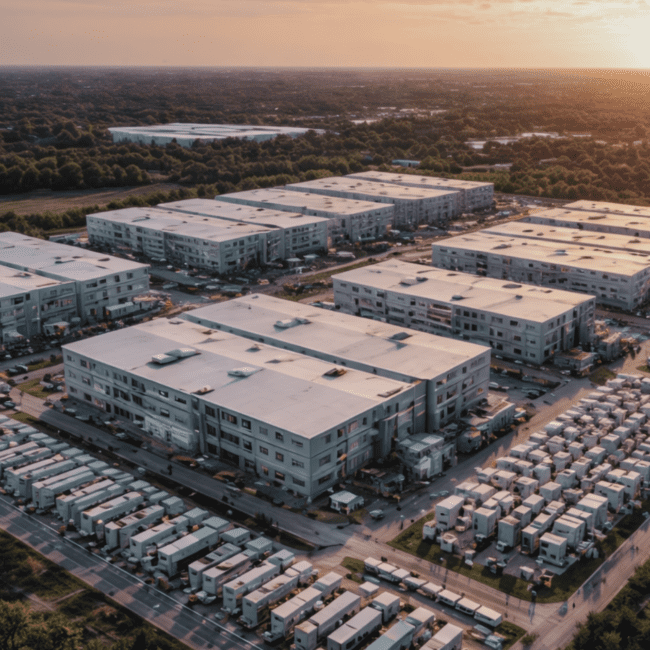 Hyperscale data centre campus in the US showing large-scale digital infrastructure and construction supporting clean power and cloud demand