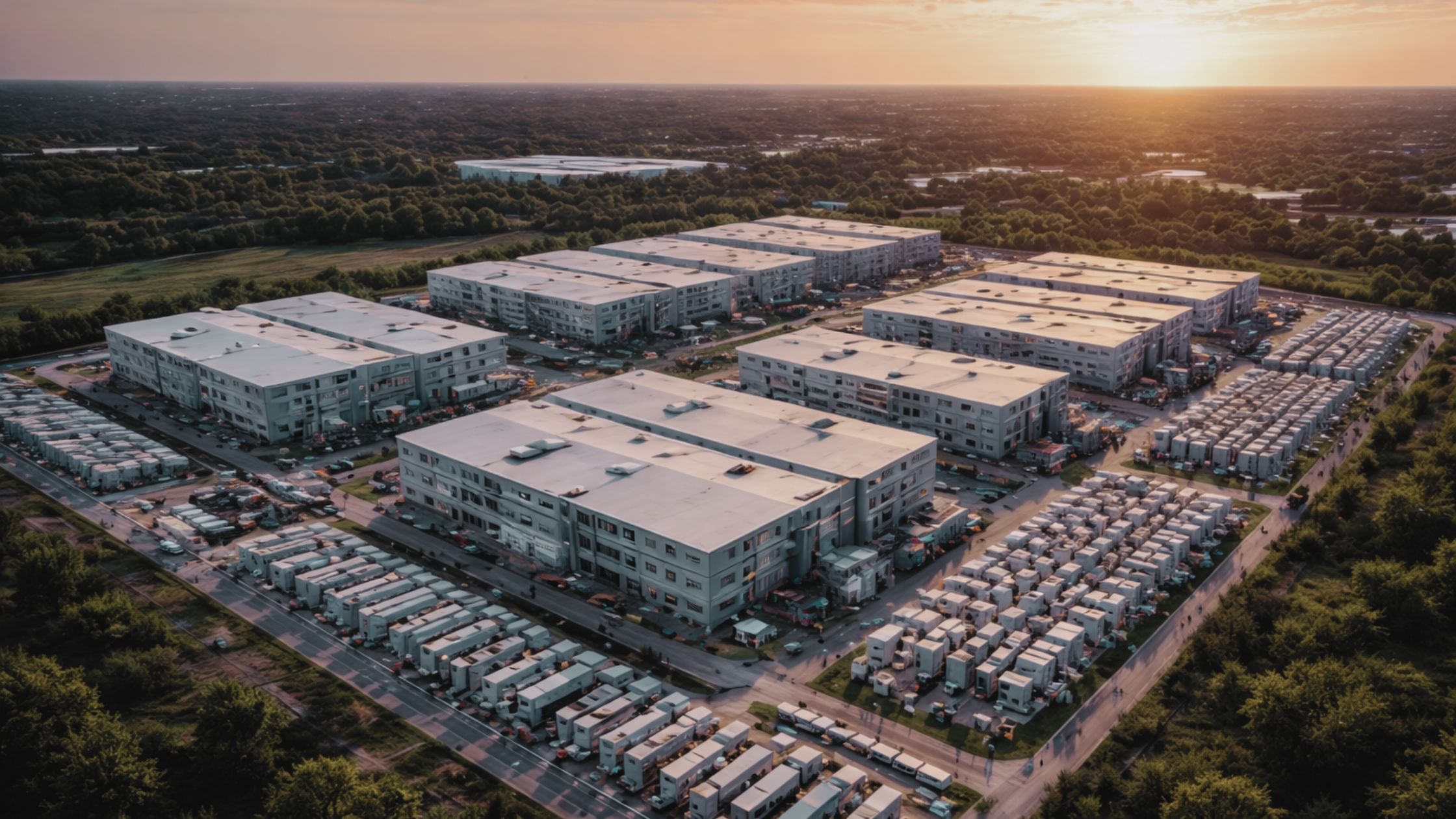 Hyperscale data centre campus in the US showing large-scale digital infrastructure and construction supporting clean power and cloud demand